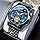 OLEVS Watches Men Stainless Steel Chronograph Watch Luxury Big Face Man Dress Watches Waterproof Roman Numeral Analog Quartz Men Wrist Watch Diamond Relojes para Hombre(Silver/Black/Gold/Red/Blue)